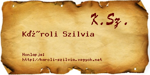 Károli Szilvia névjegykártya